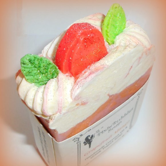 Handmade Soap Bar Coconut Oil GRAPEFRUIT MANGO - Picture 4 of 4